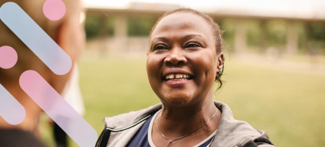 Woman smiling