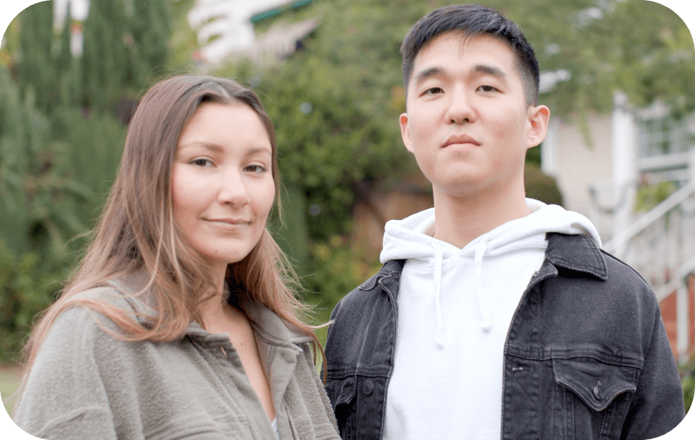 Bri with her partner