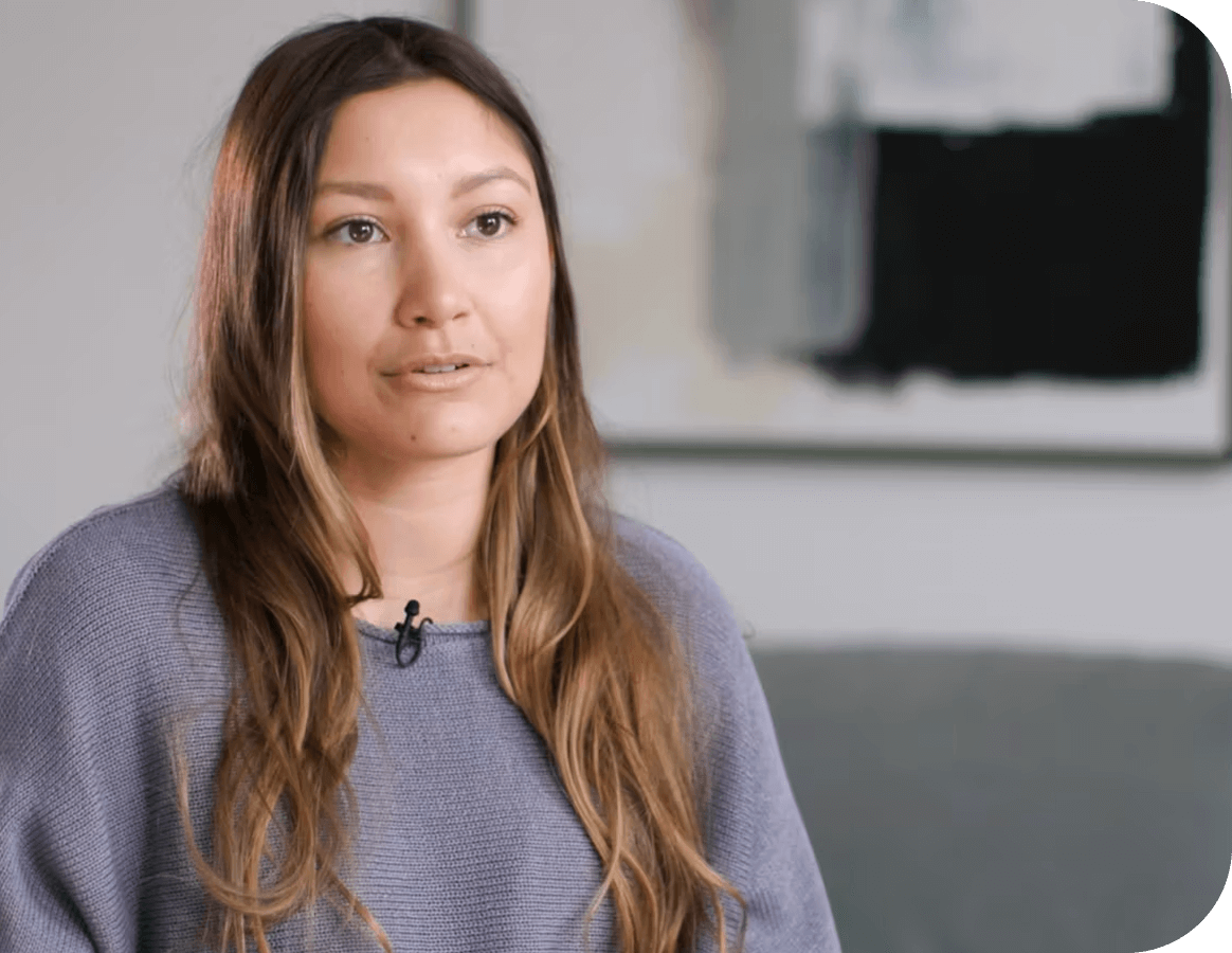 Bri, a prophylactic mastectomy patient who underwent the Resensation technique