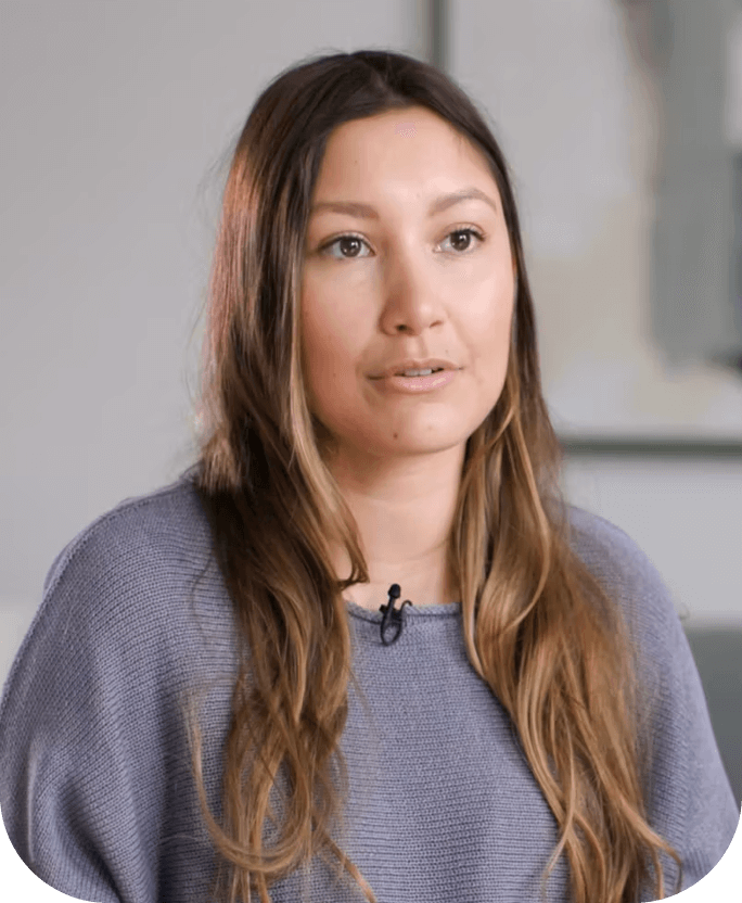 Bri, a prophylactic mastectomy patient who underwent the Resensation technique